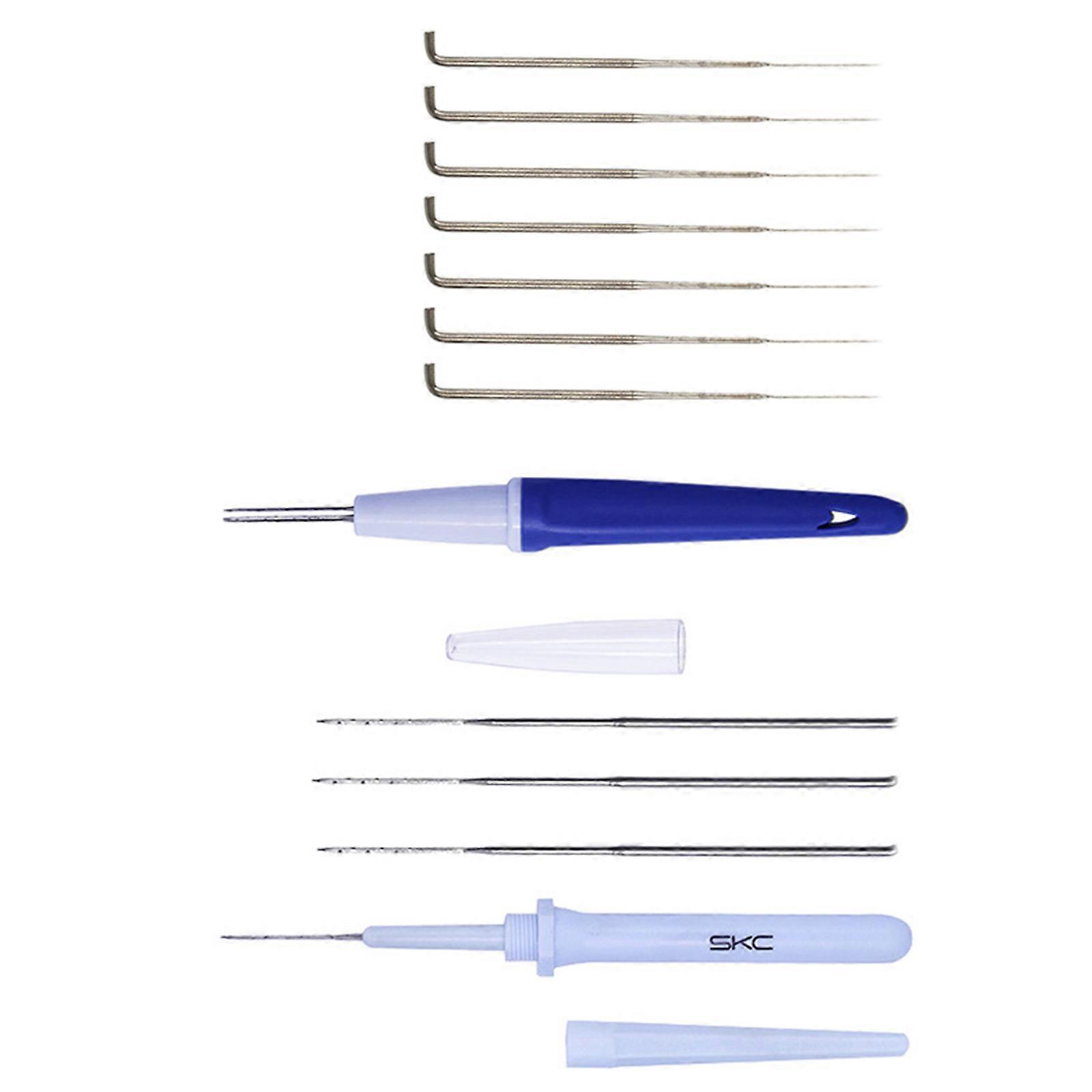 Felting Needle Kits, Wool Felt Tools Stitches Punch Needle Set with Handle for Wool Craft Wool Felting Needle Tools Kits Multicolor