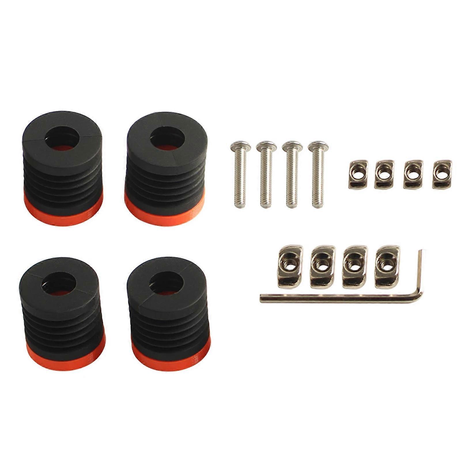 Rubber Feet Noise Reduction for Stable 3D Printing, Compatible with Various Printers, 4 Pack Multicolor