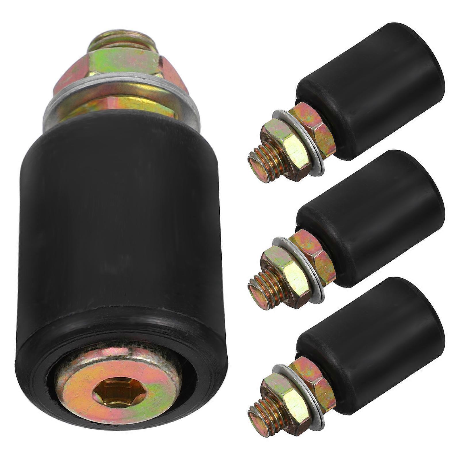 4pcs Practical Nylon Wheel Pulley Wheel Rail Sliding Gate Guiding Wheel Gate Guide Rollers Replacements Slide Gate Guide Rollers Gate Rollers