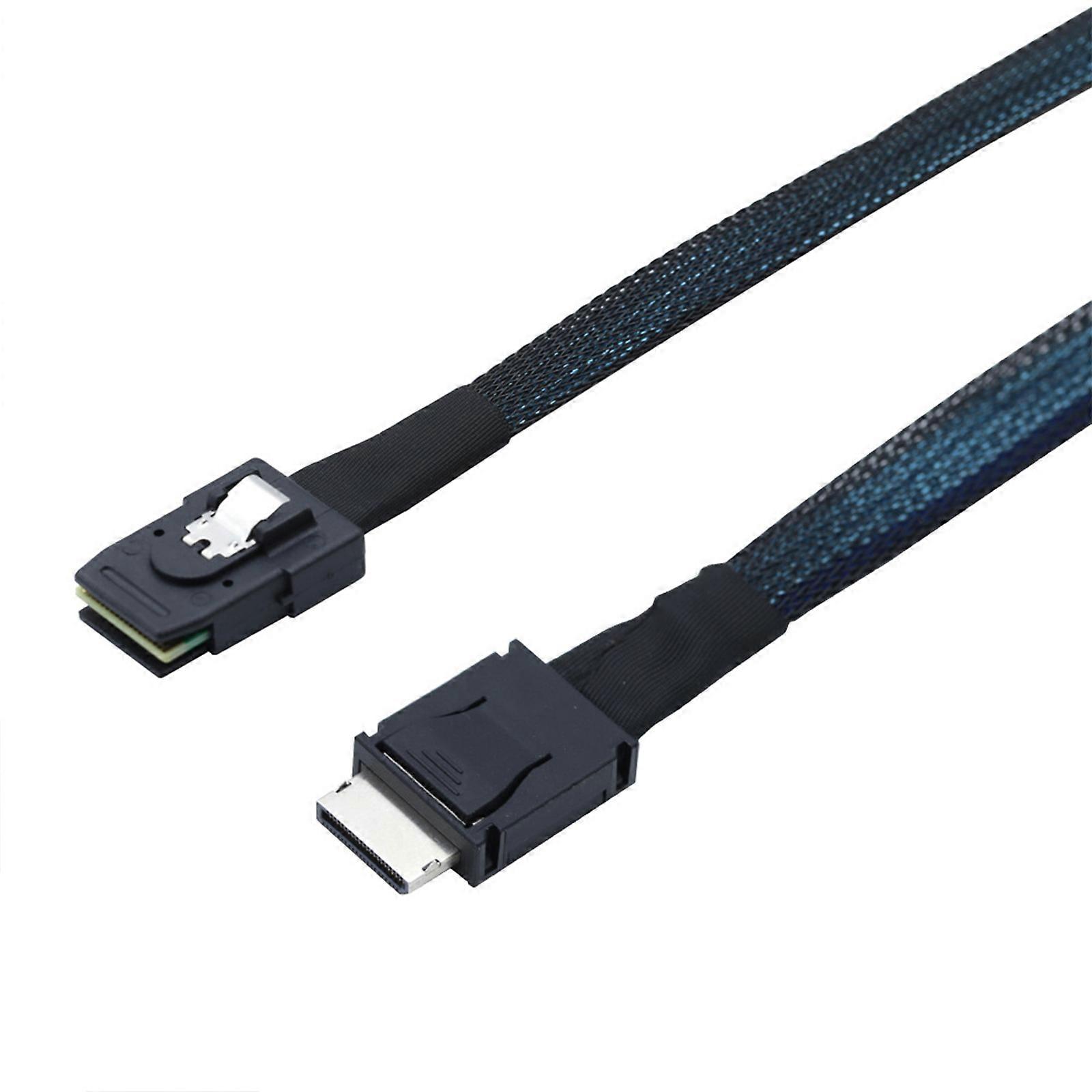 Professional External SFF-8611 4i Male to SFF-8611 Male PCIe Data Server Cable External Card Adapter Data Transfer Cable Multicolor
