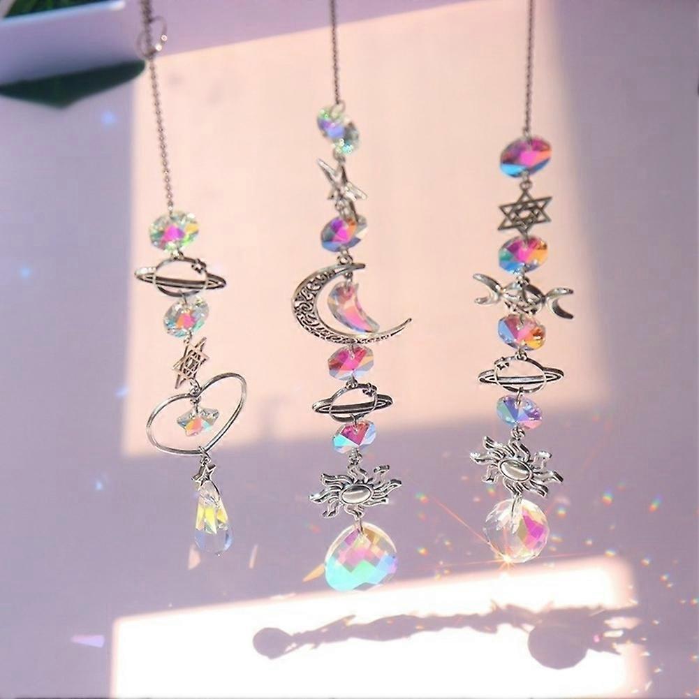 C Crystal Wind Chime Sun Catcher Diamond Prisms Pendant