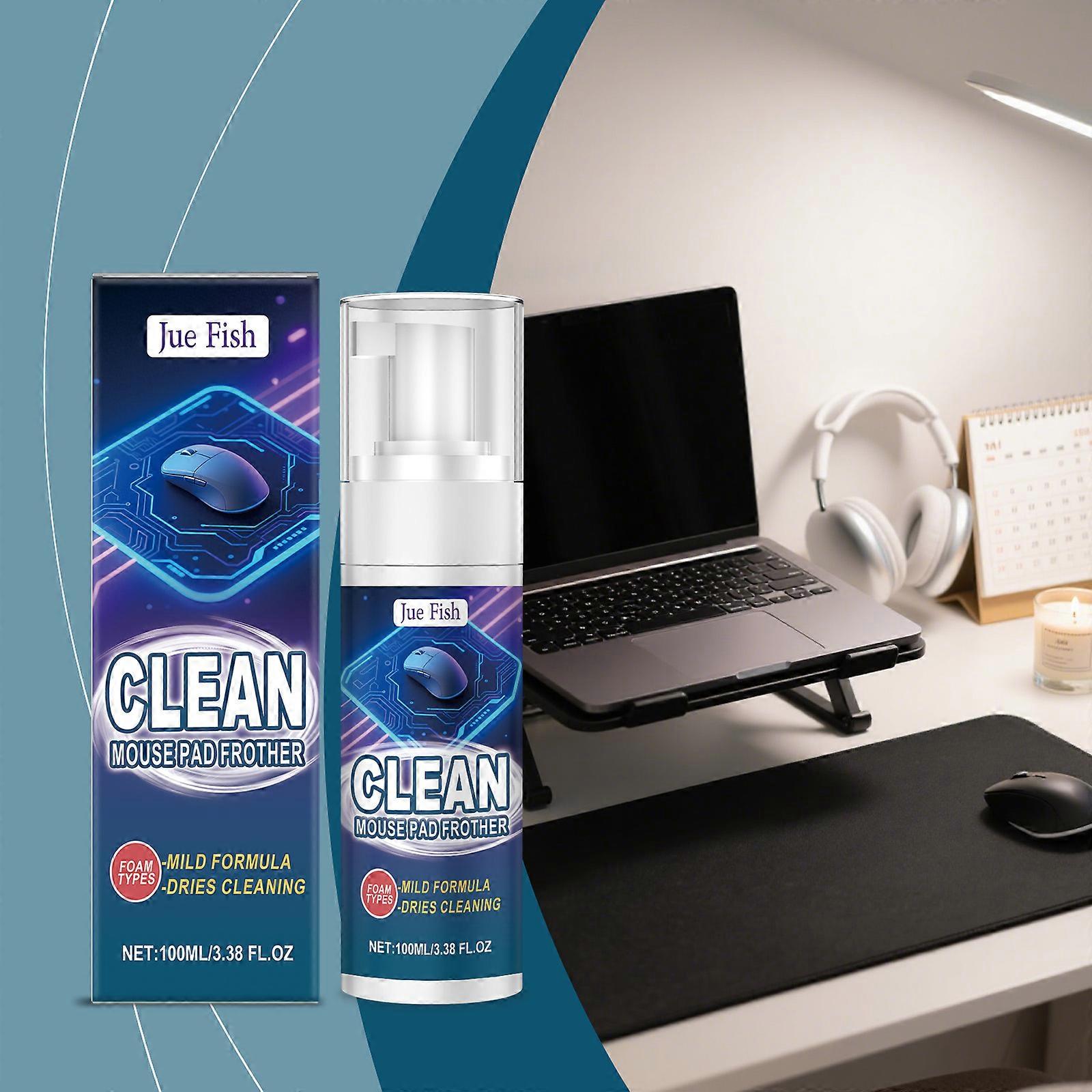 Jue Fish Mouse Pad Cleaner, Quick-Drying And Stain-Removing, Keyboard Data Cable, Desk Pad, Office And Home Cleaning Wonder