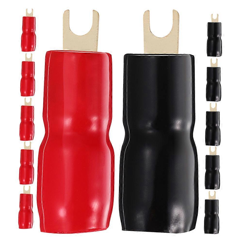 Crimp Terminal Wire Connectors 6Pairs Assorted Color For Professional Audio Equipment Featuring Durable Brass Material