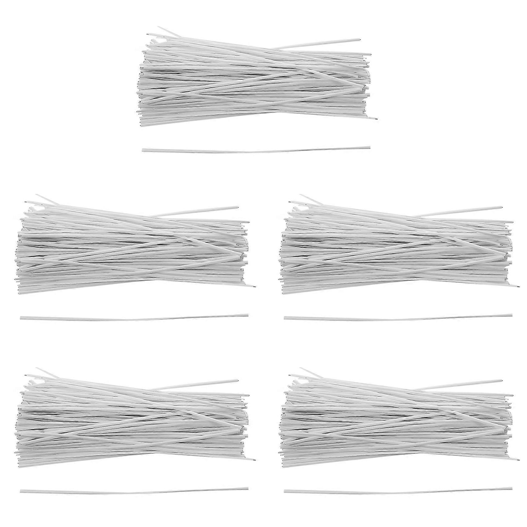 650pcs Cable Organizer Binding Packaging Wire Twist Ties White 150x2.2mm