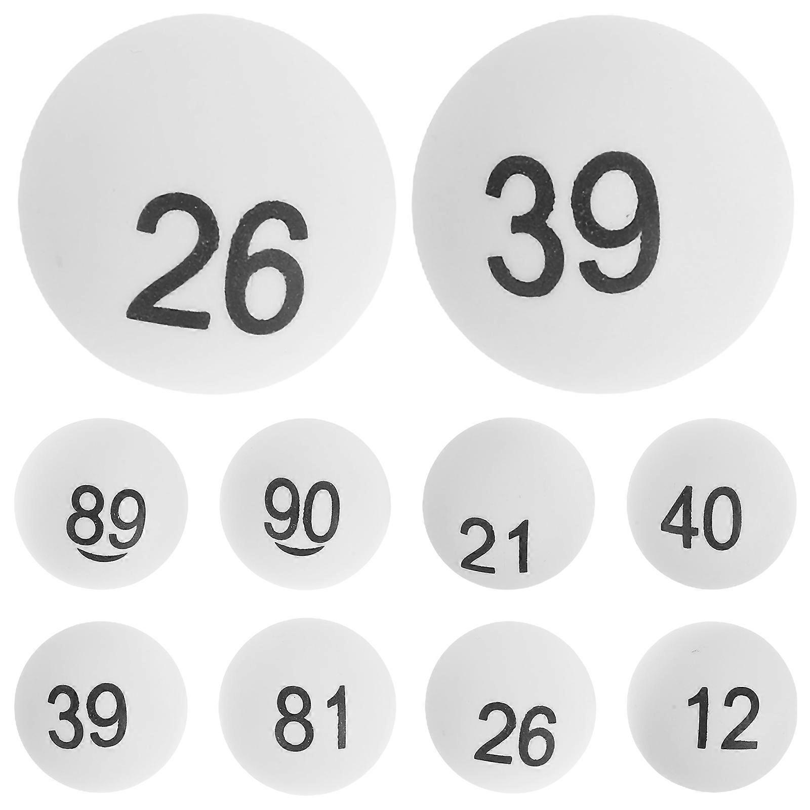 100 Pcs 4cm PP Table Tennis Balls Printed with Numbers for Game Party Decoration White