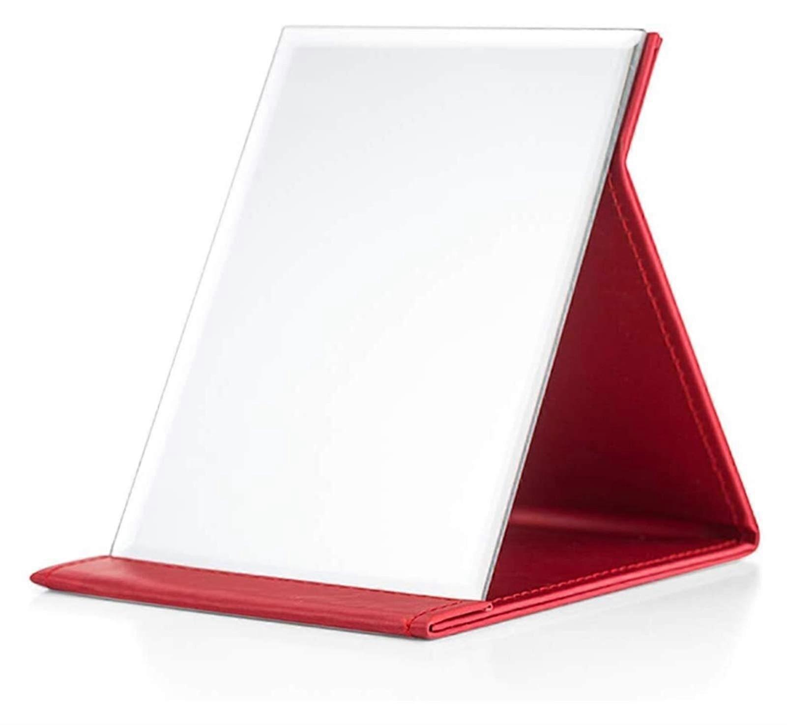 HD Folding Vanity Makeup Mirror with Clear Reflection, Adjustable Angle, 12.2x17cm Travel Size