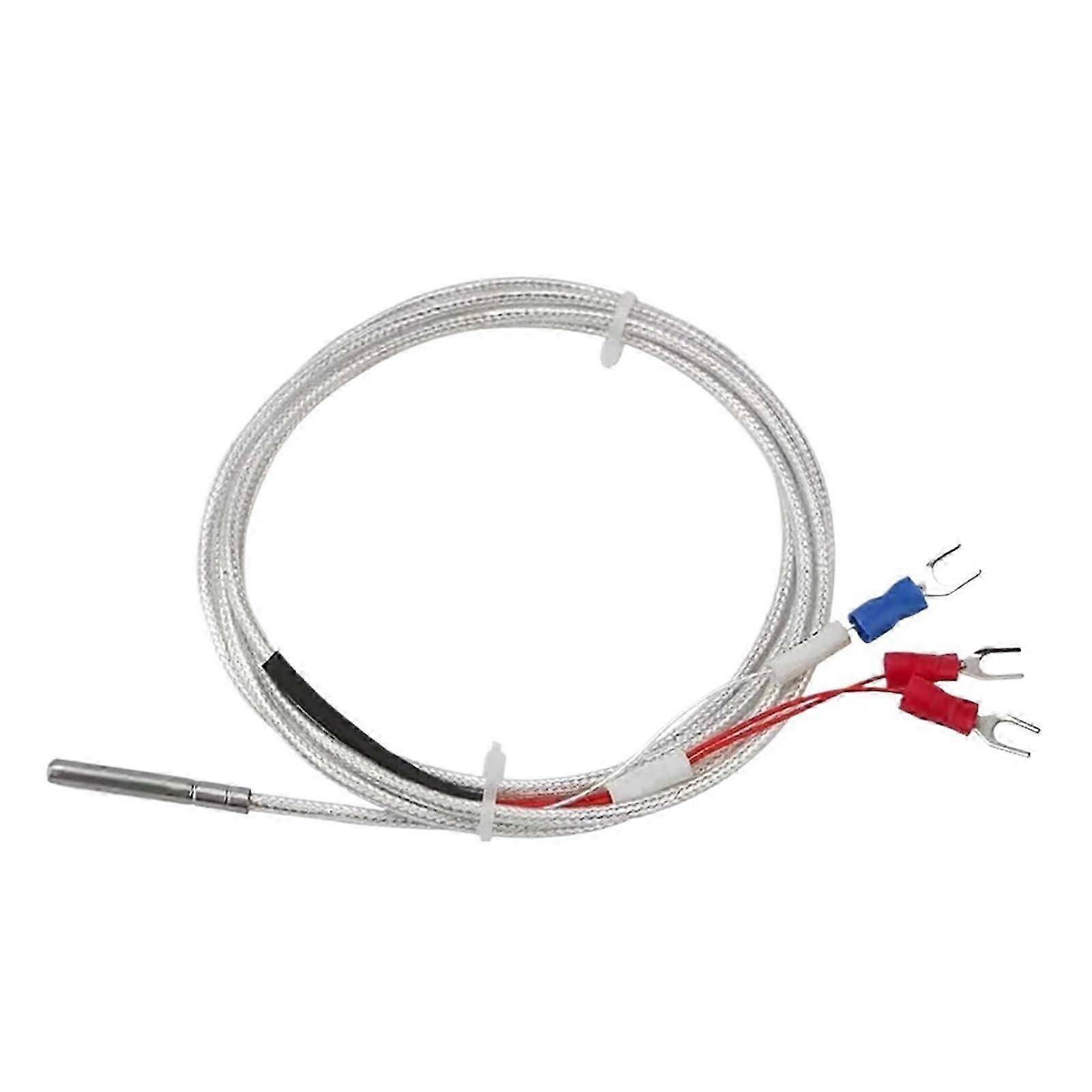 PT100 Temperature Sensor Stainless Steel RTD Probe With 0.55M Cable Waterproof Temperature PT100 Type 2M
