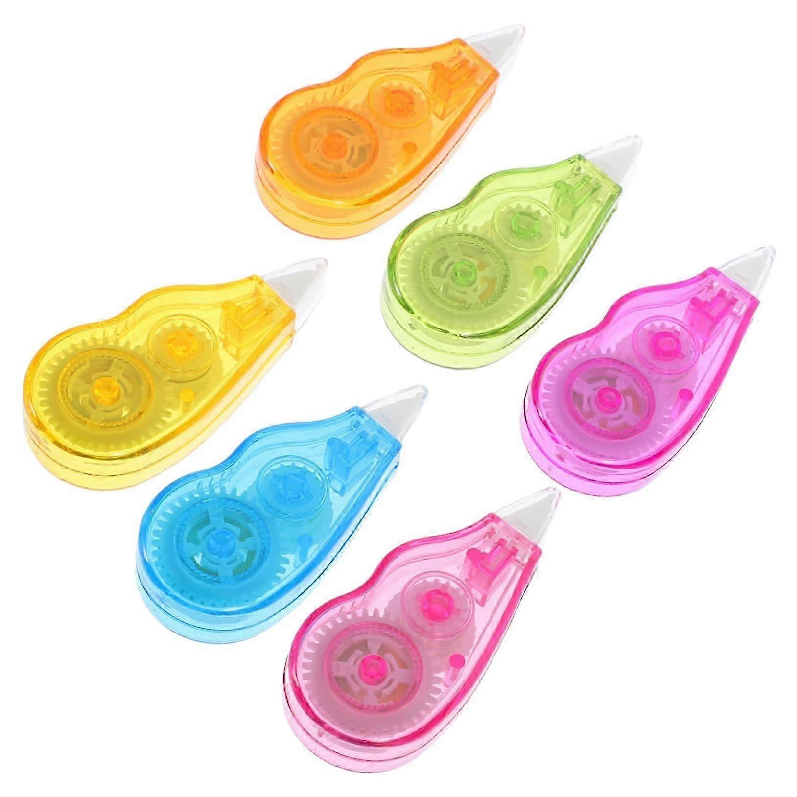 Correction Tape 6 Pack Portable White-Out Tape ABS Plastic For Writing And Study Use