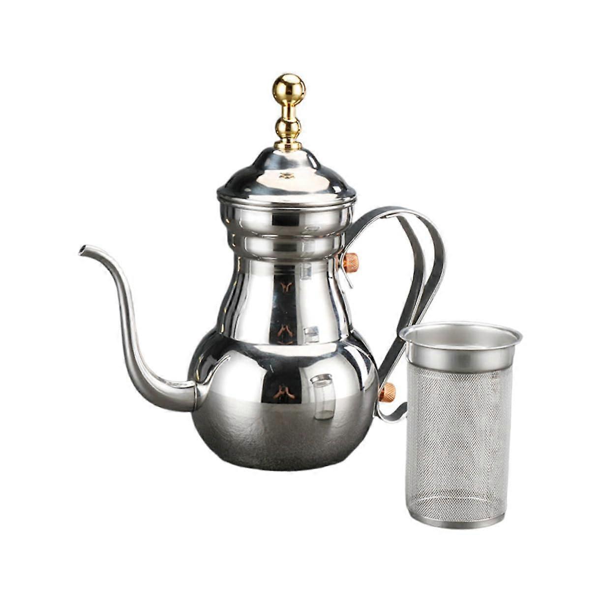Stainless Steel Gooseneck Kettle with Smooth Pouring Spout and Ergonomic Handle for Coffee and Tea