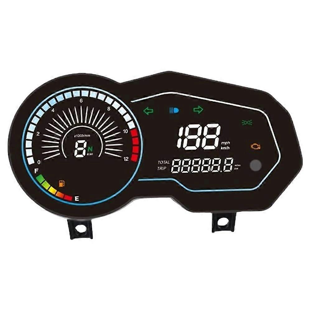 Motorcycle Digital Tachometer and Speedometer with Dual Odometer Compatible with 150Z 150SZ 170Z