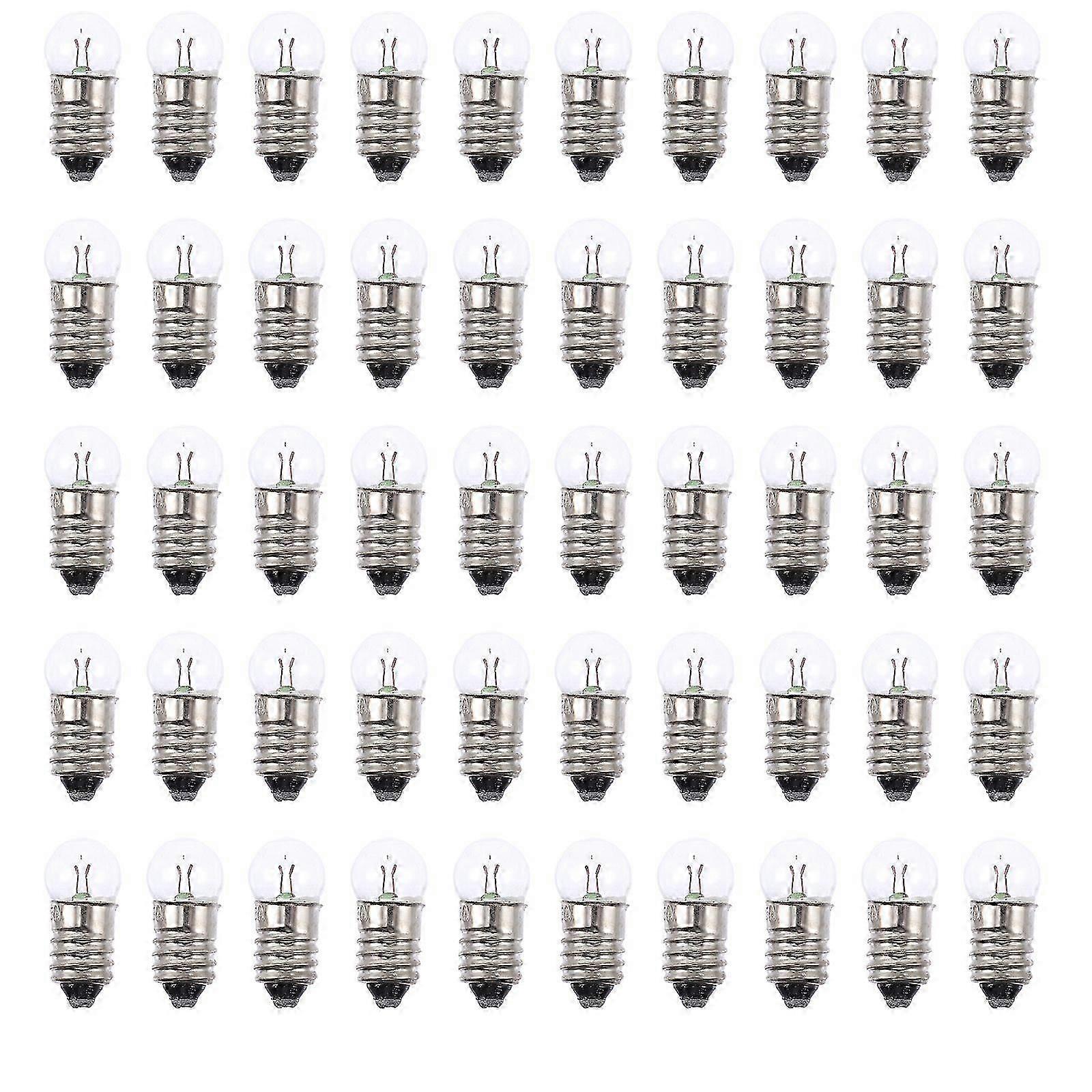 50pcs Practical 3.8V E10 Round Small Light Bulb Physical Laboratory DIY Material 21 Edition 1210