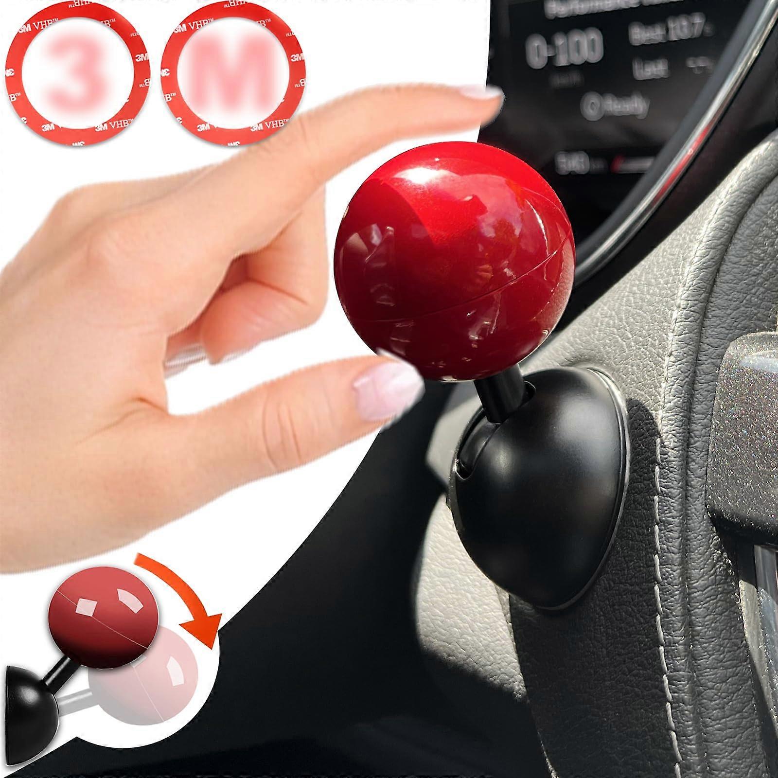 Red Car Push Start Button Cover Zinc Alloy Engine Start Stop Protector Universal Fit