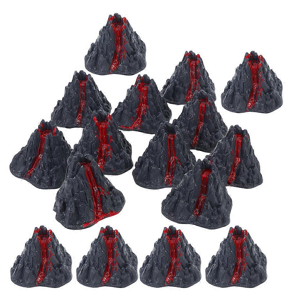 Plastic Volcano Volcano Model for Classroom Experiments 16Pcs Realistic Toy