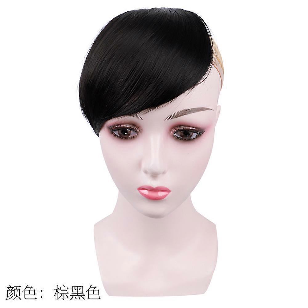 Women's side-swept bangs wig extensions, natural side-swept bangs, high-temperature silk wig extensions