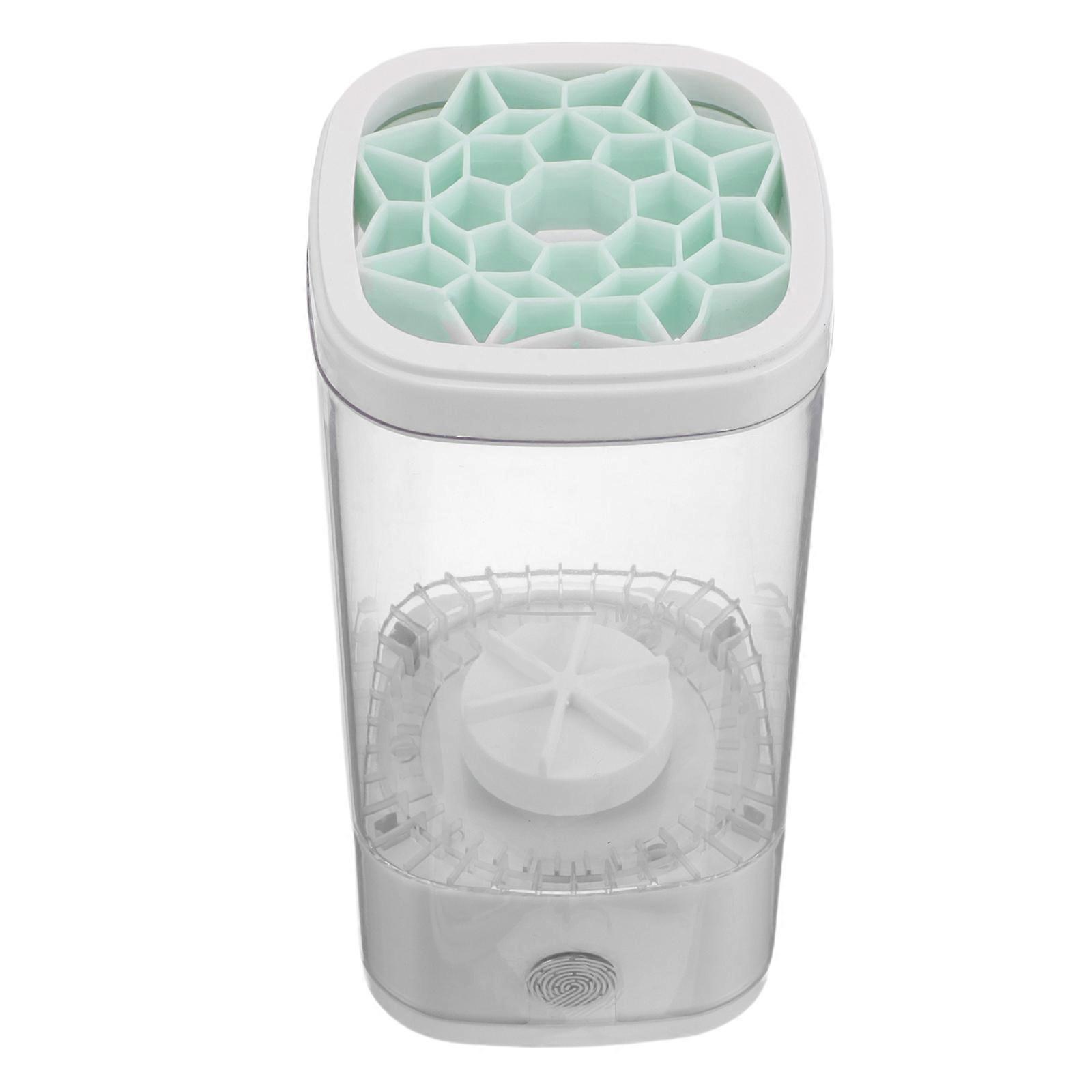 Electric Makeup Brush Cleaner Portable Automatic Tool 1Set White