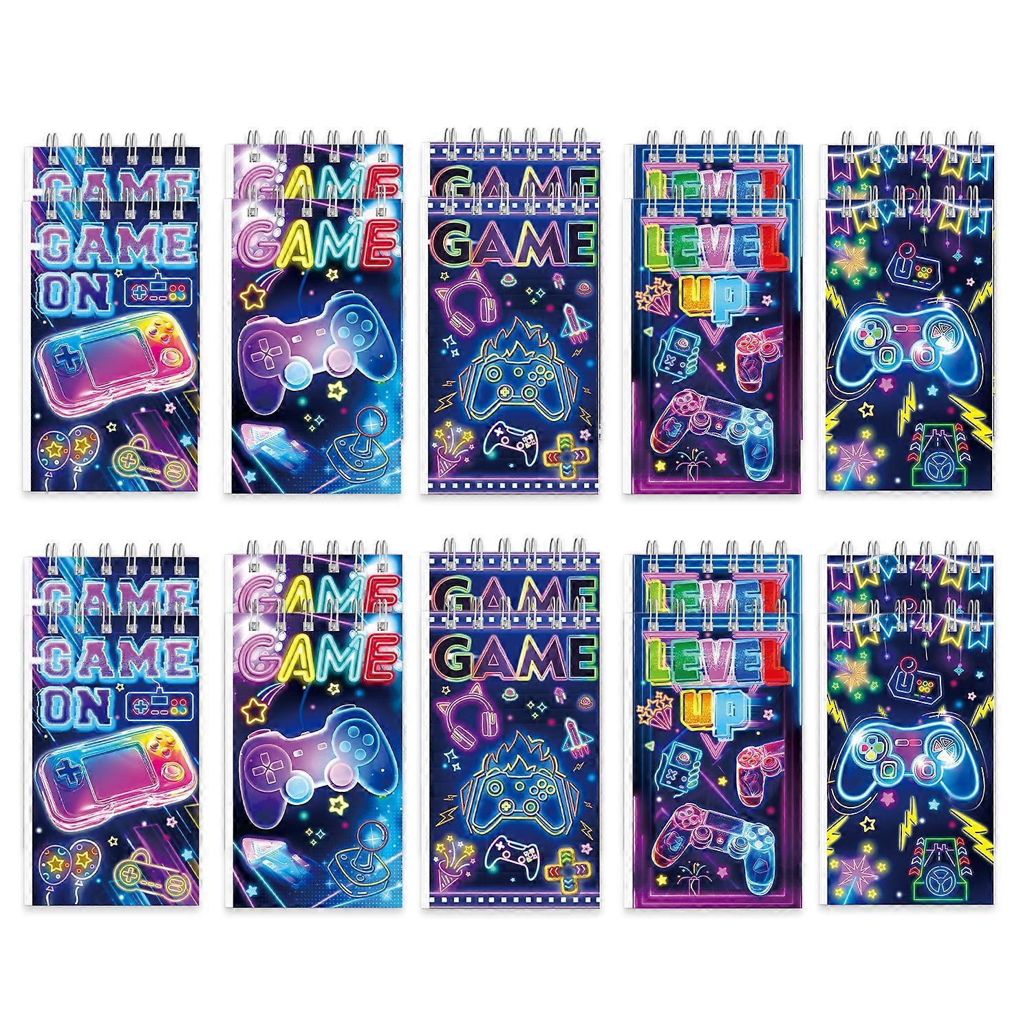 Colorful Game Notebook Student Portable Threaded Notebook Game-Themed Diary Mini Notebook