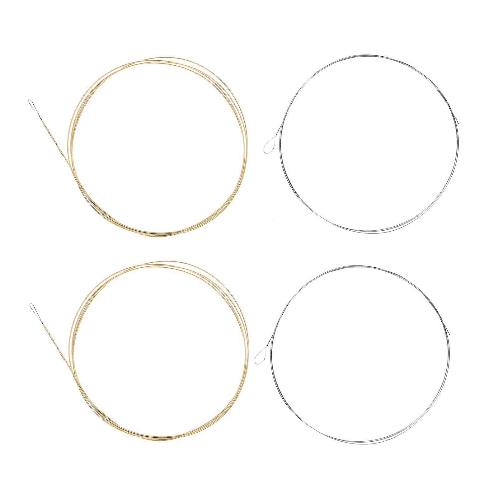 1 Set of Steel 4-string Banjo Strings Replacement Banjo String Accessories