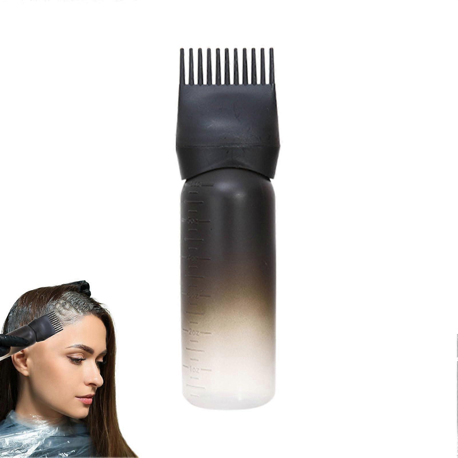 Hair Dye Applicator Brush Bottle with Comb for Even Coloring and Precise Root Touch Up