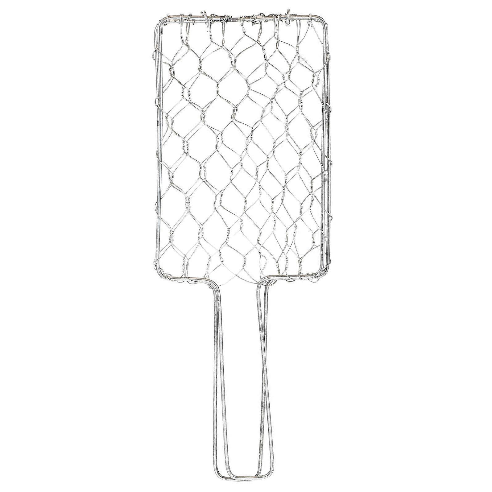 BBQ Grill Basket for Fish and Vegetables, HeatResistant with Ergonomic Handle for Camping