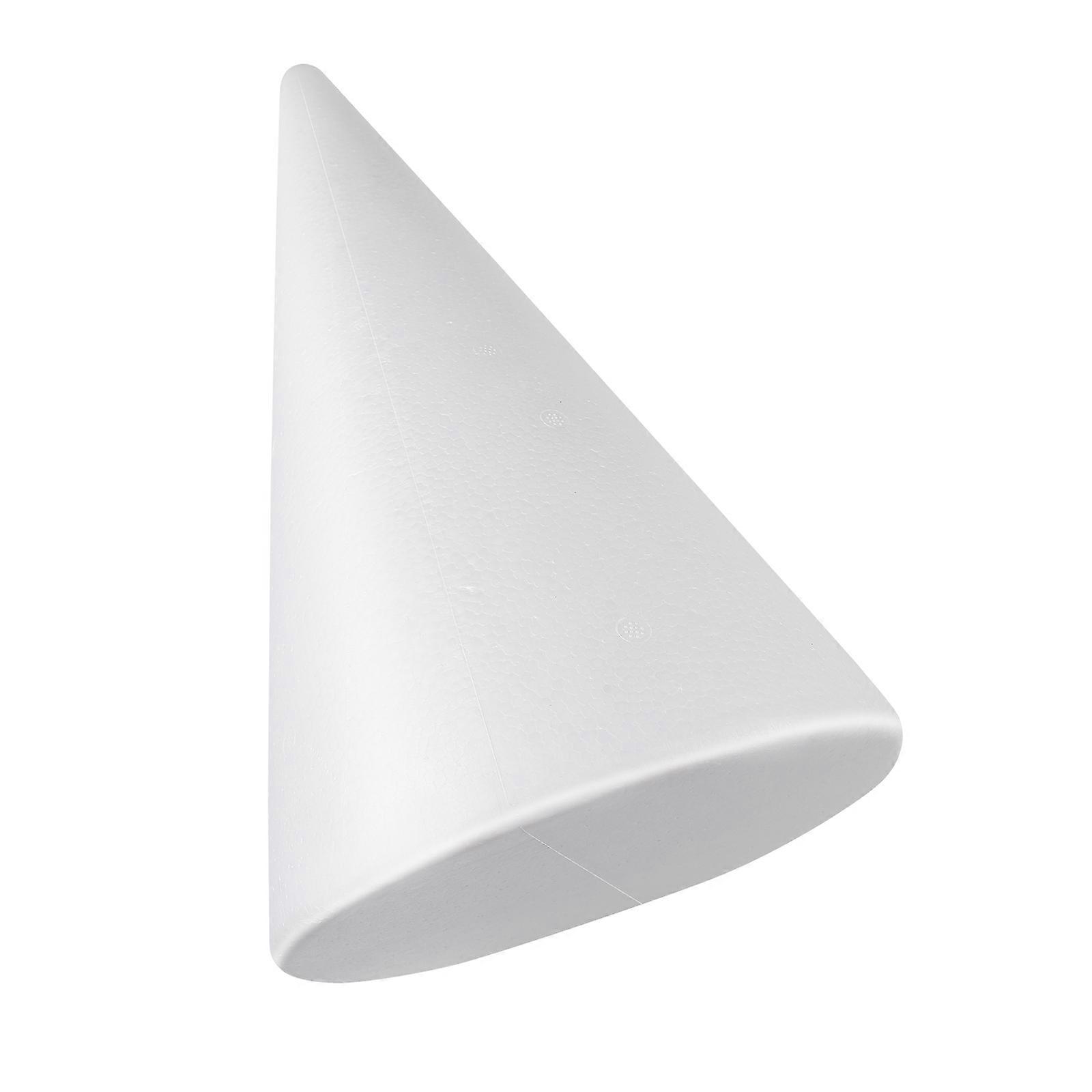 Amosfun White Craft Cone for Children DIY Projects Cone Shaped Foam