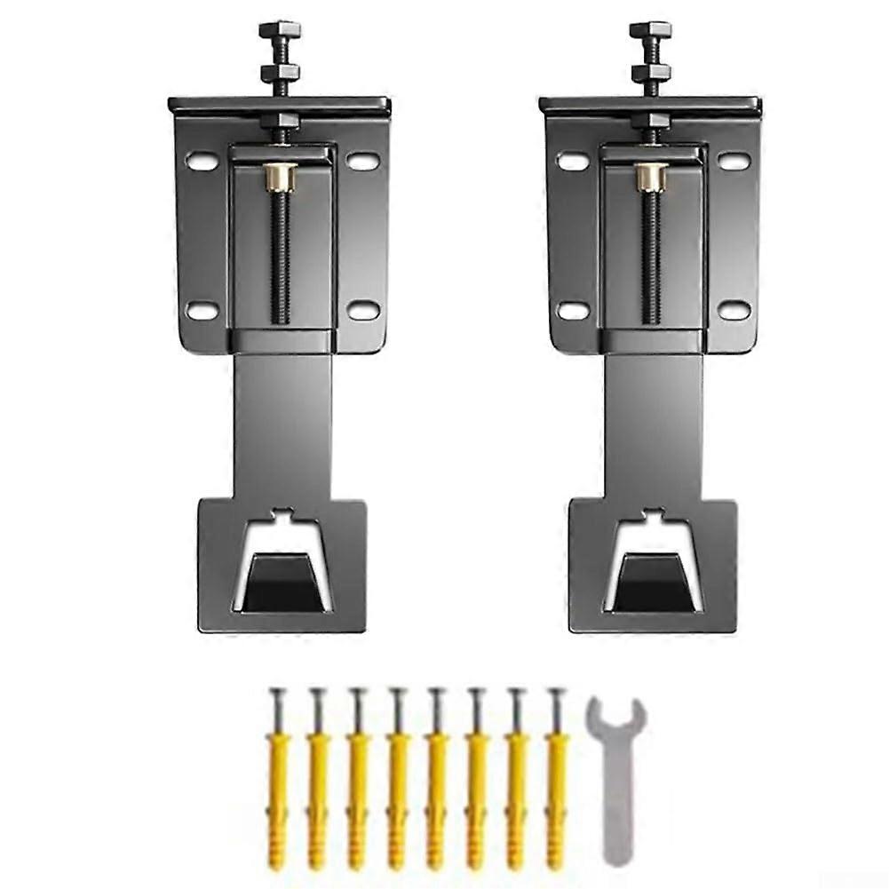 2Pcs Adjustable Range Hood Mounting Bracket with Hooks, Heavy Duty Cold Rolled Steel, Universal Fit