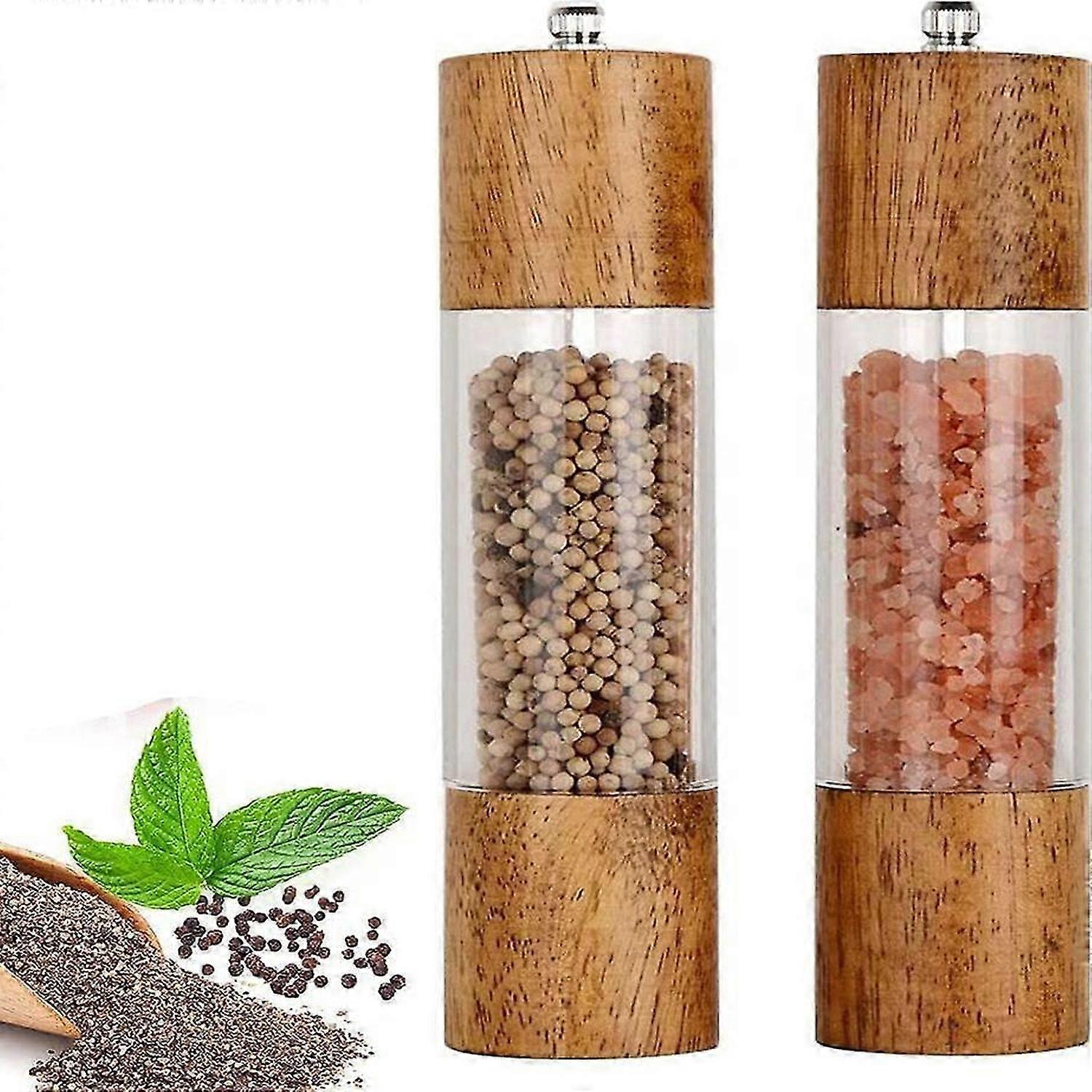 Electric Salt & Pepper Grinder, Battery, Blue LED, Adjustable Coarseness