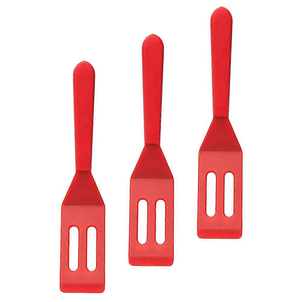 Silicone Utensil Baking for Home Use 3Pcs Mini Red Spatulas Set