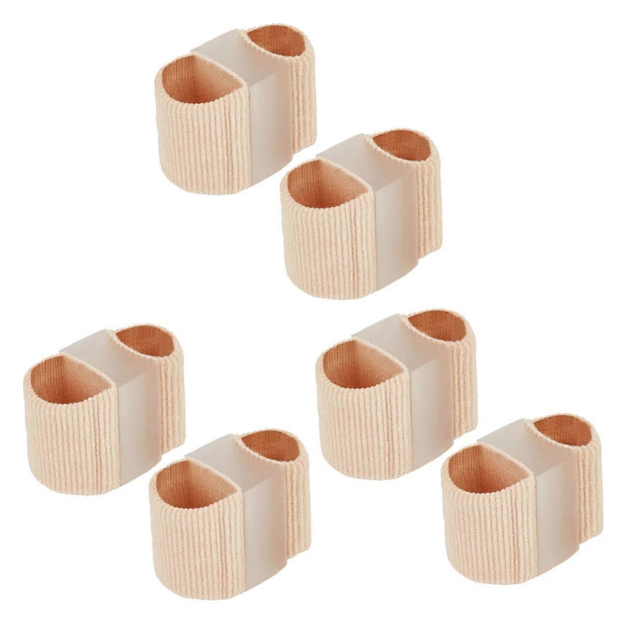 Gel Toe Separator and Bunion Corrector 6pcs Double Ring Design for Comfortable Reusable Relief