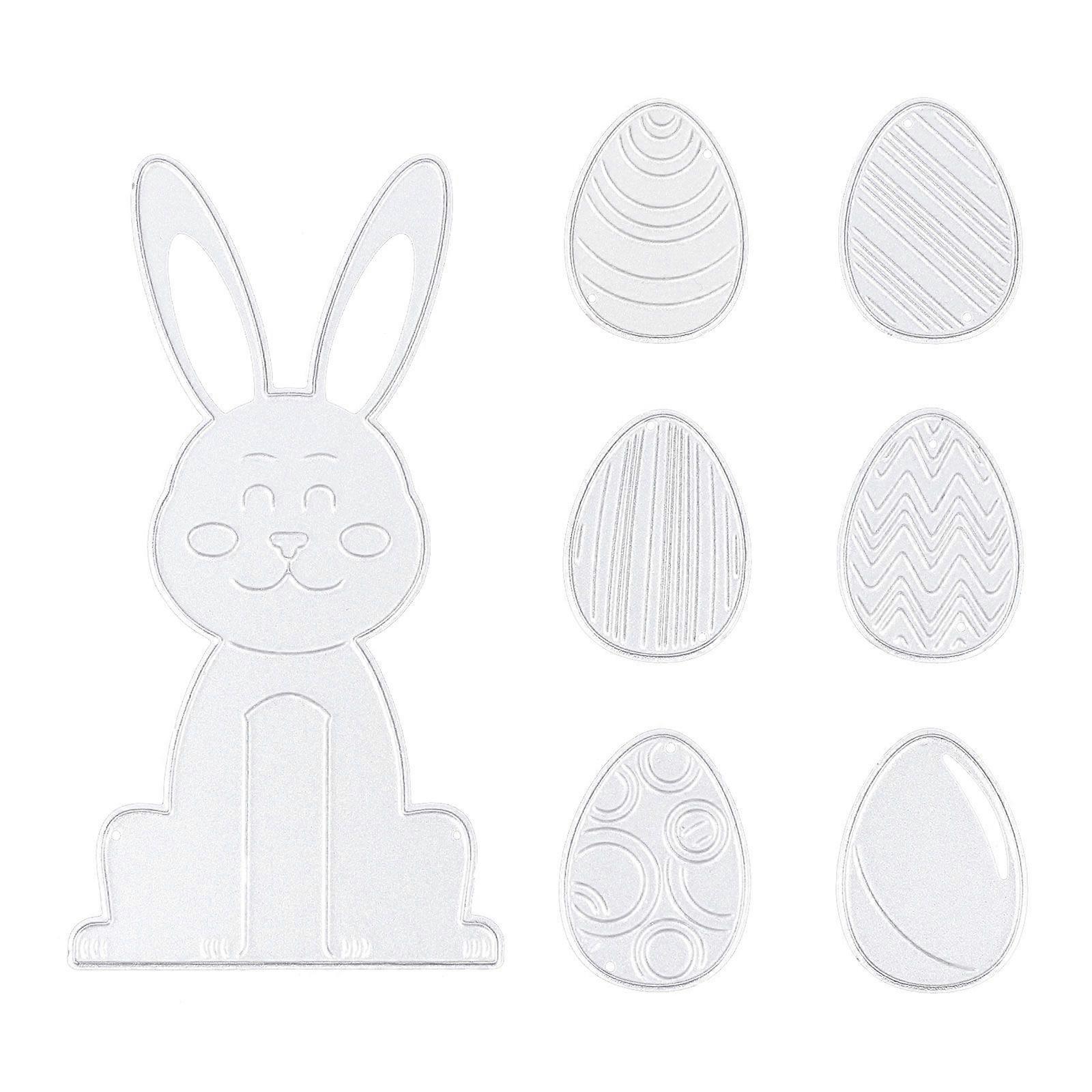 1 Set/7pcs Interesting Easter Embossing Molds Easter DIY Cutting Molds