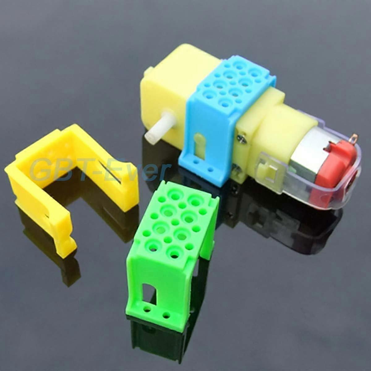 Motor Mount Plastic Bracket Green Quick Install Holder for Reduction Gear Motor 10PCS