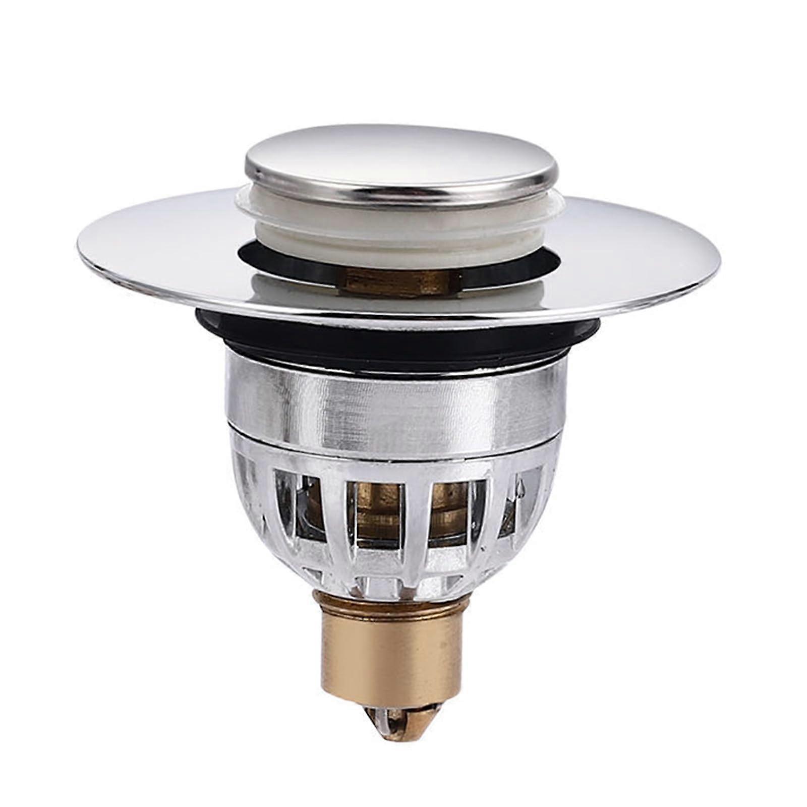 Bathroom Sink Drain Stopper with Clog Prevention, Easy Install Wash Basin Plug Replacement, Durable