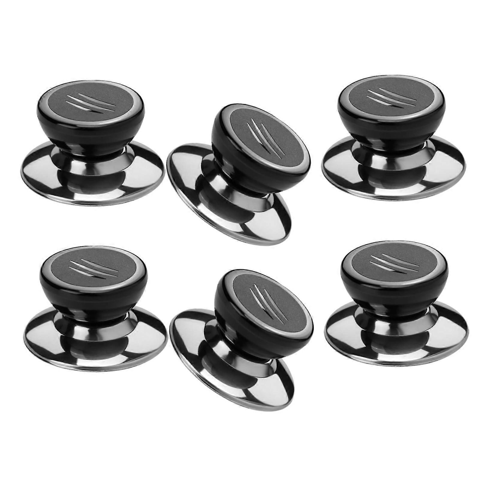 6pcs Pot Lid Replacement Knobs, Heat Resistant Cookware Lid Handles with Ergonomic Grip, Universal Fit