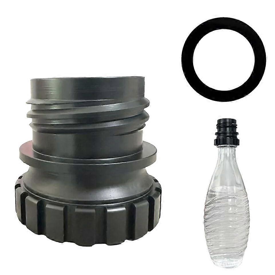 Soda Maker Bottle Adapter Black Quick Connect for 0.7L Crystal Glass Bottle Replacement