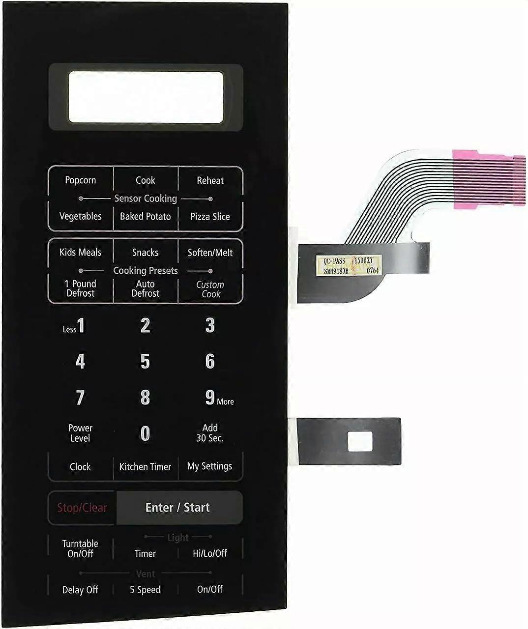 Microwave Membrane Switch Replacement for Samsung SMH9187B SMH9187ST DE3400330C Durable