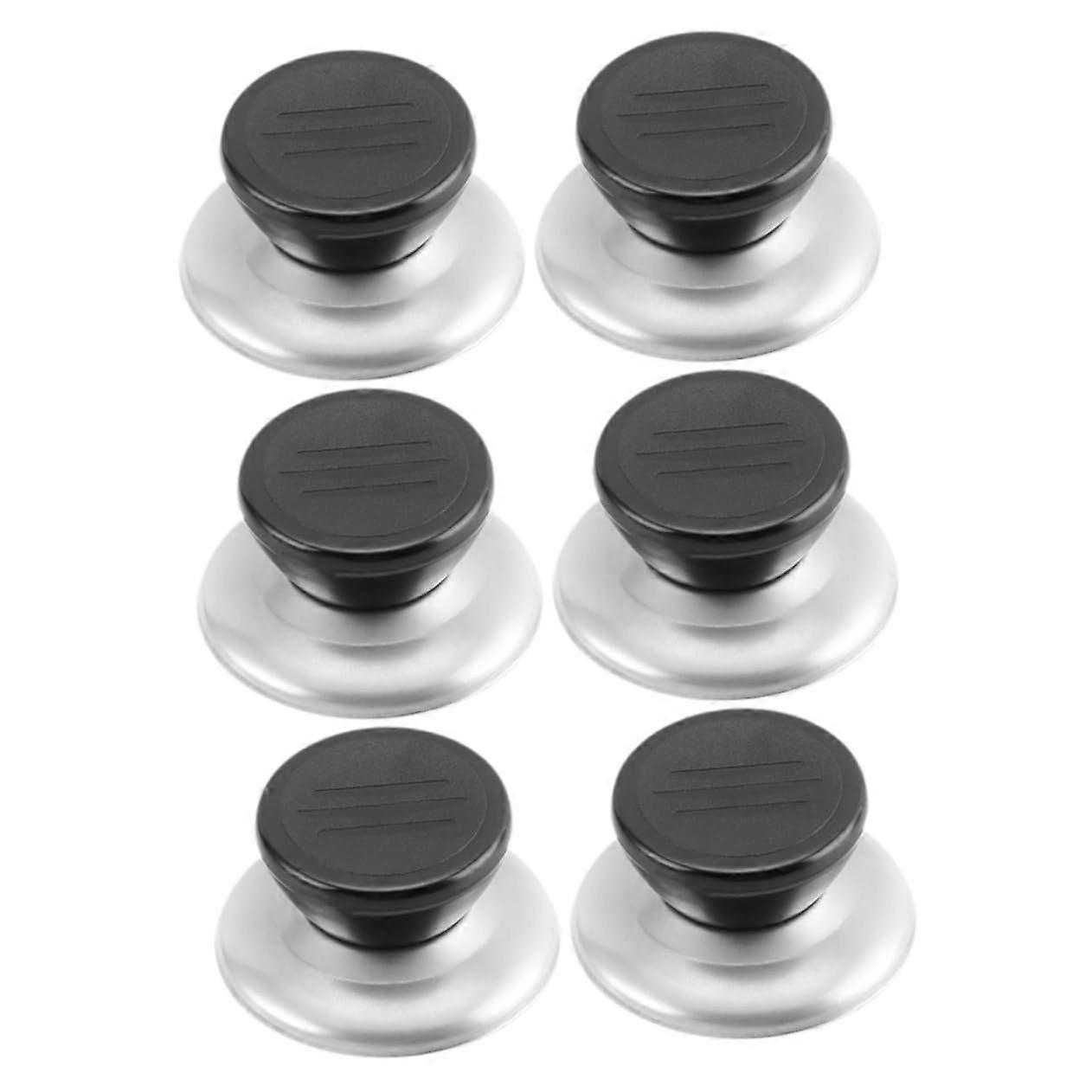 6pcs Pot Lid Replacement Knobs Universal Cookware Lid Handles HeatResistant Bakelite Grip