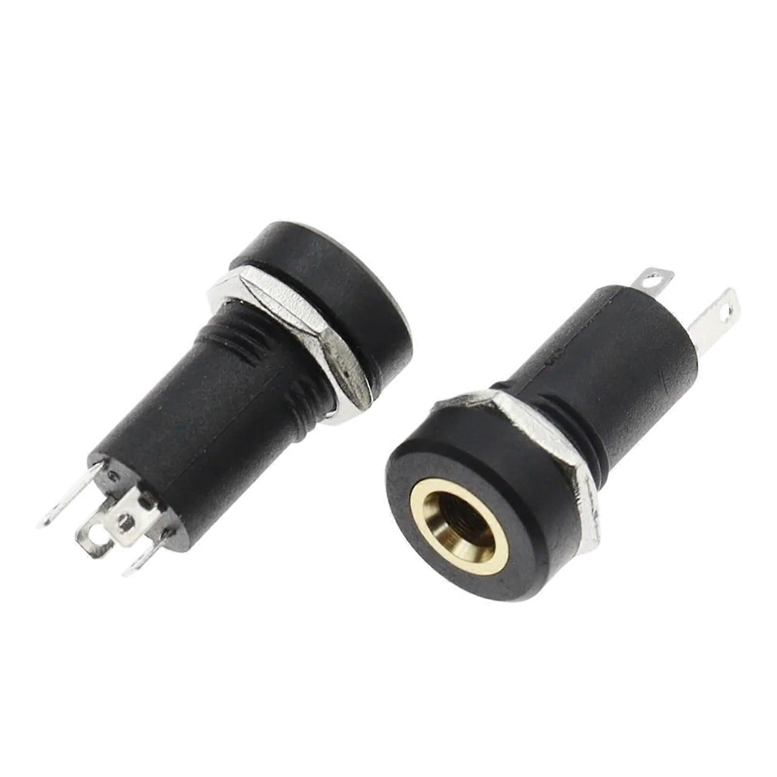 100 Pcs 3.5mm 4 Pole Headphone Jack PJ392A Stereo Audio Connector Secure Panel Mount Bulk