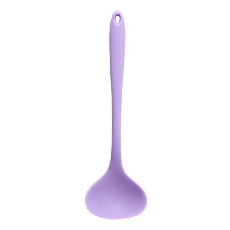 Ergonomic handle silicone ladle spoon for serving soup