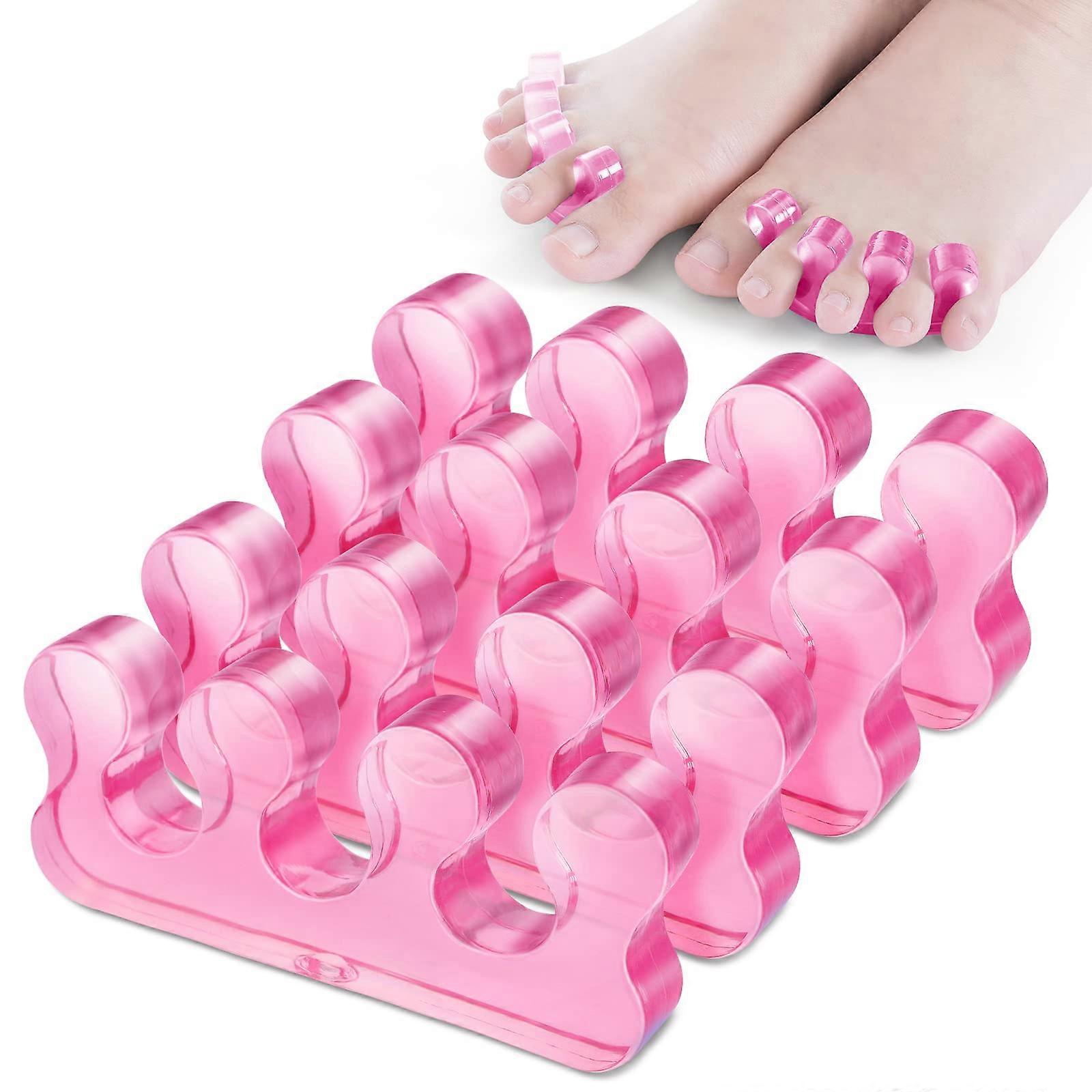 Toe Separators Gel Pedicure Toe Spacers Reusable Soft Comfort for Nail Polish Application 4 Pack