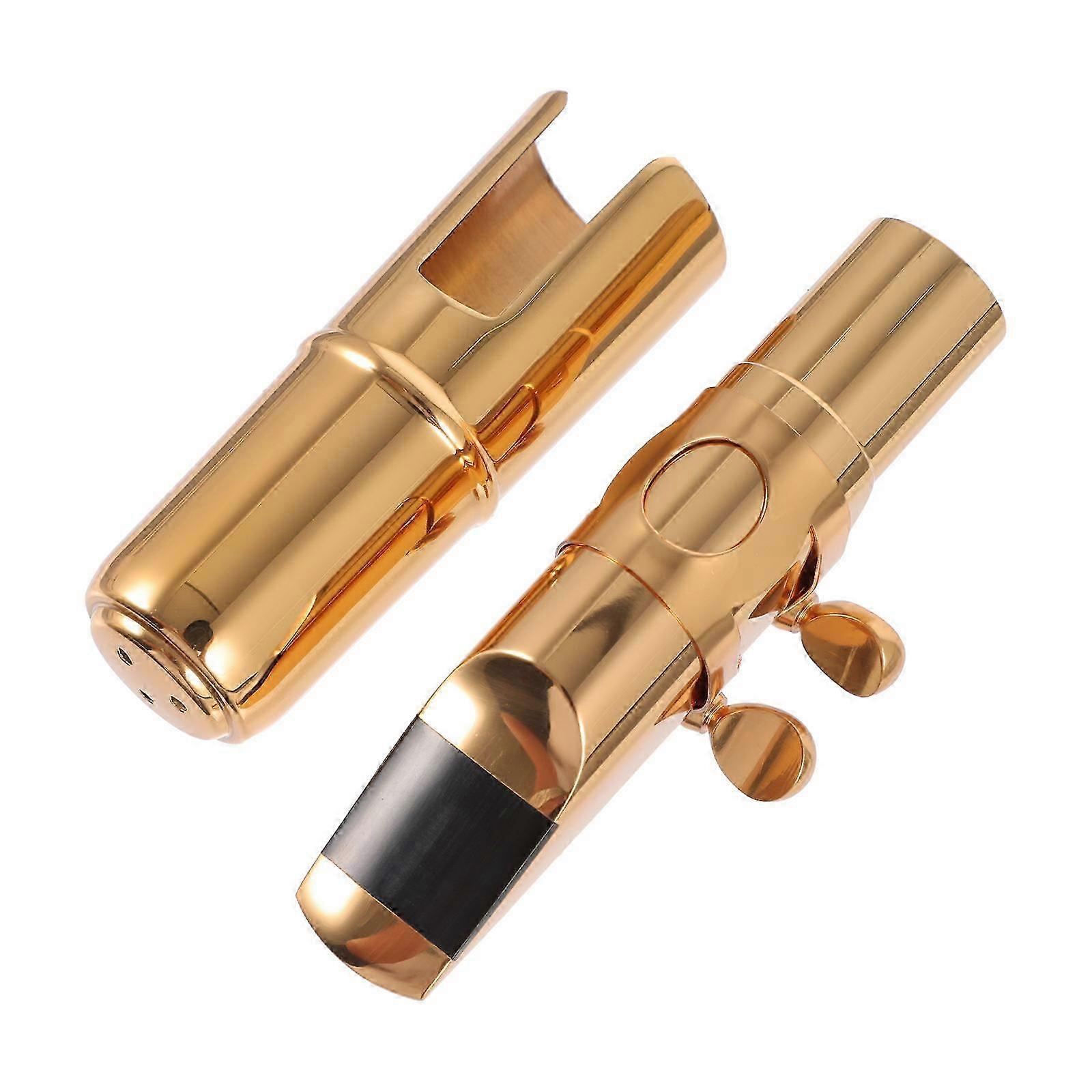 Gyllent saksofonmunnstykke for altsaksofon 1 sett tilbehør til messinginstrumenter