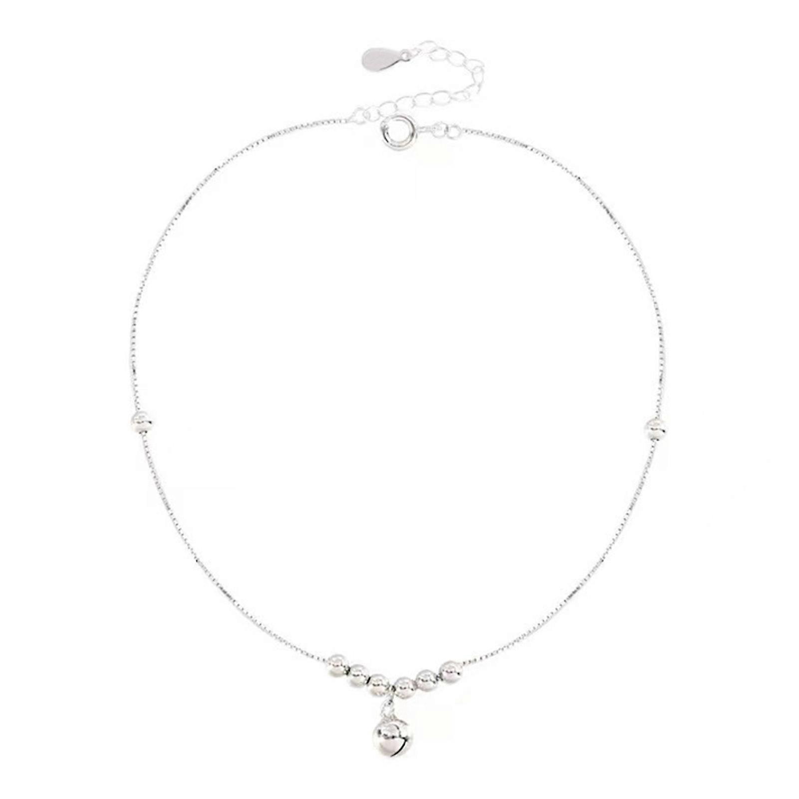 Bell Design Anklet Round Bead Alloy Structure Adjustable Extension Chain Allergy-Free