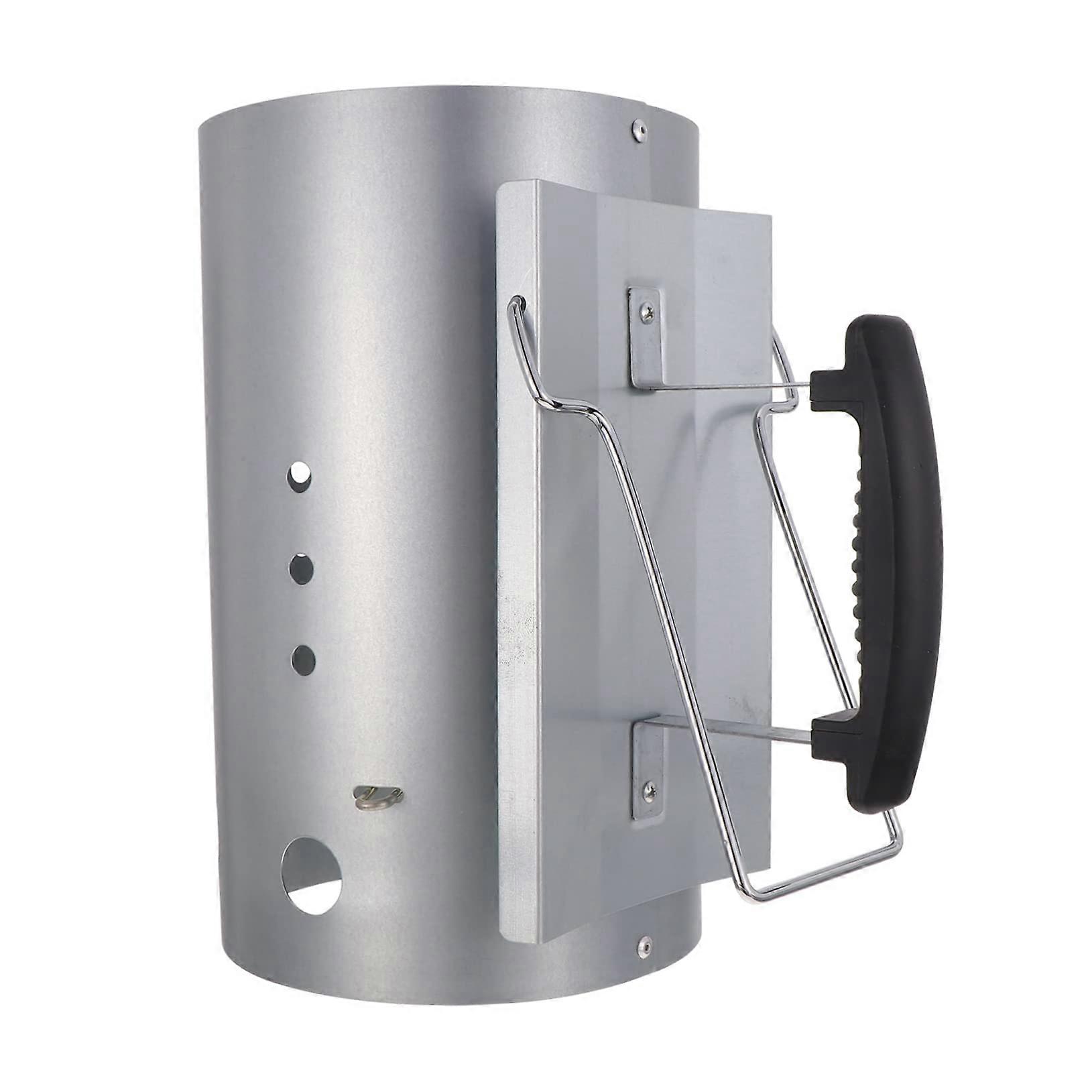 Charcoal Chimney Starter Galvanized Steel BBQ Fire Starter with Nylon Handle for Fast Ignition