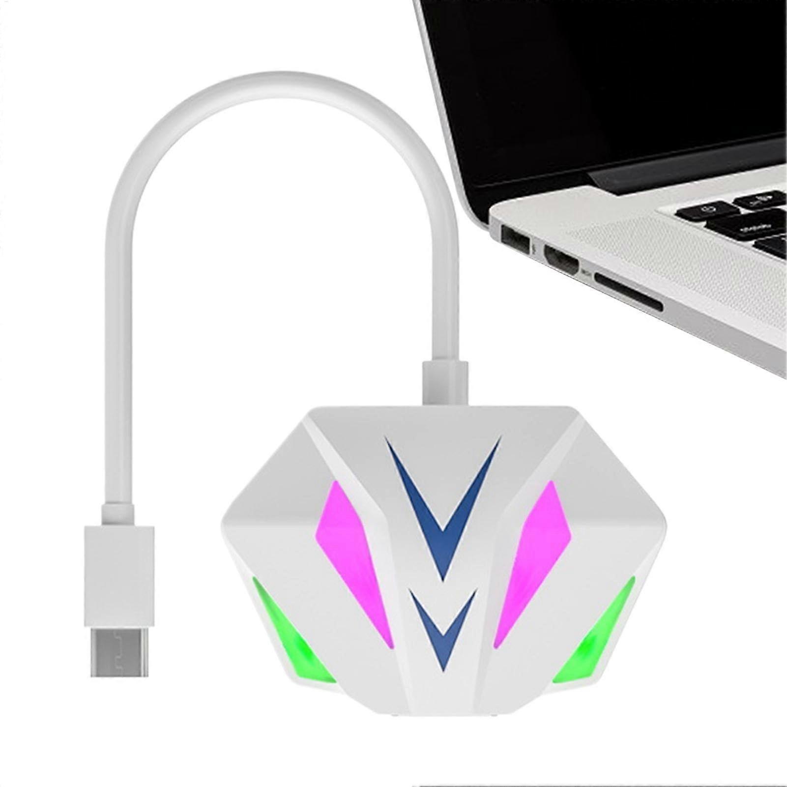 USB TypeC Ethernet Adapter with RGB Lighting, Stable 100Mbps Plug and Play for Streaming