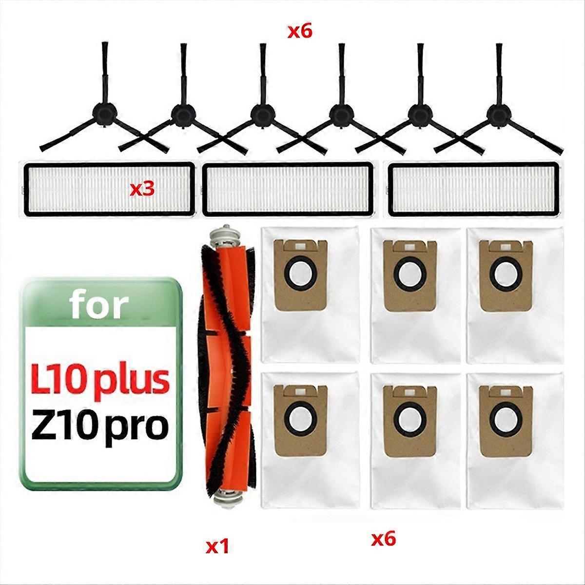 For Bot L10 Plus Z10 Pro Roller Side Brush Filter Bag Robot Accessory Part