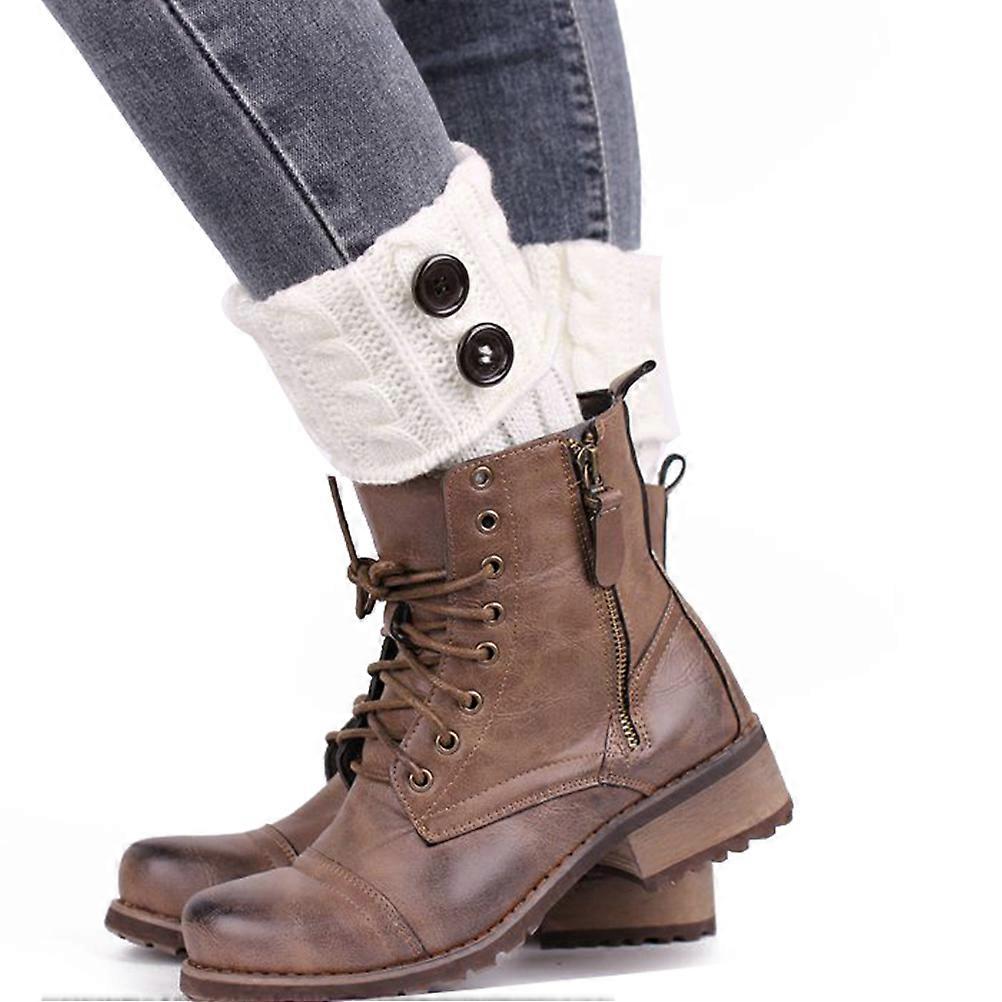 Leg Keep Warm Socks for Keep Warm Women Knitting Socks White