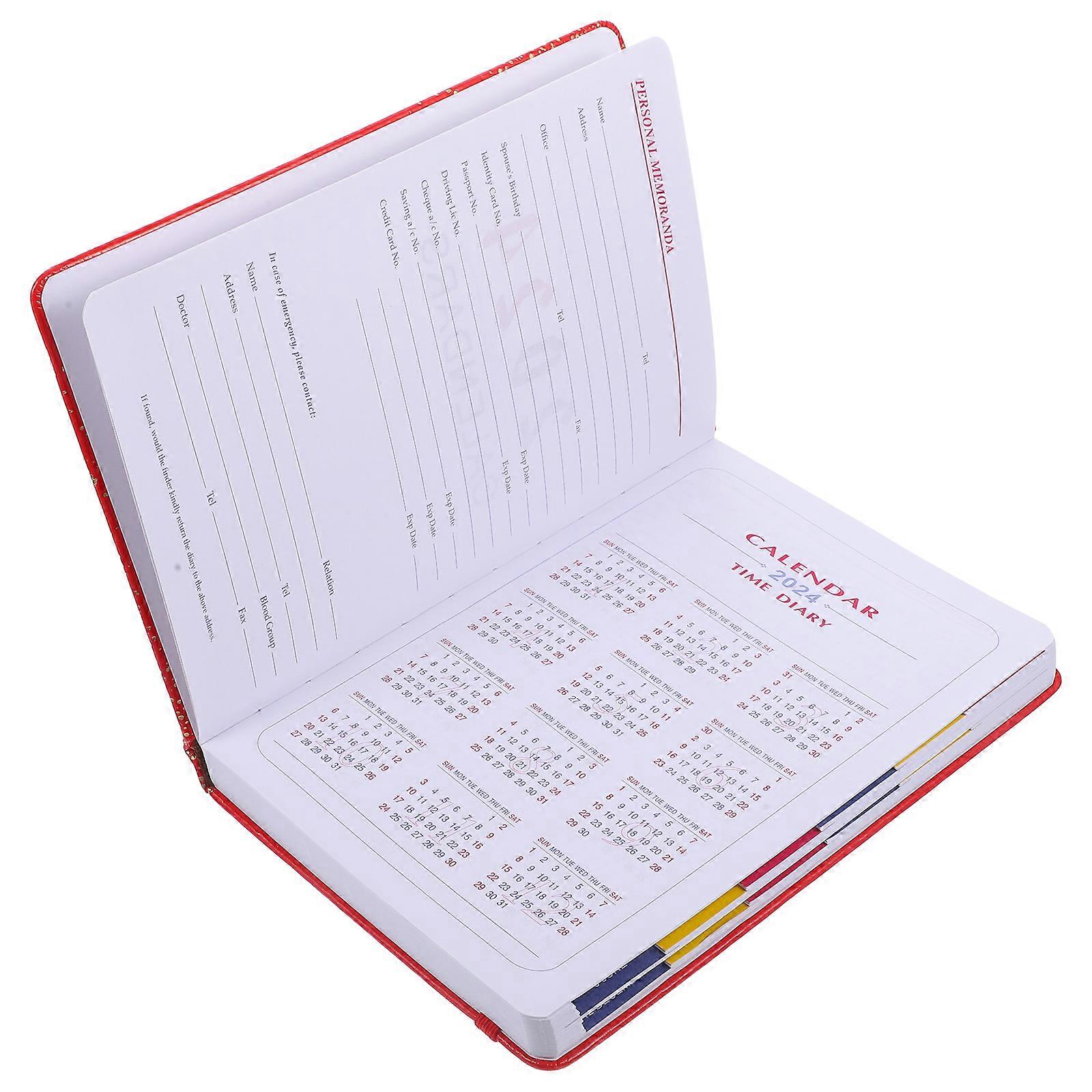 Date Notepad Weekly Plan Pad for Efficient Planning 2024 in Red