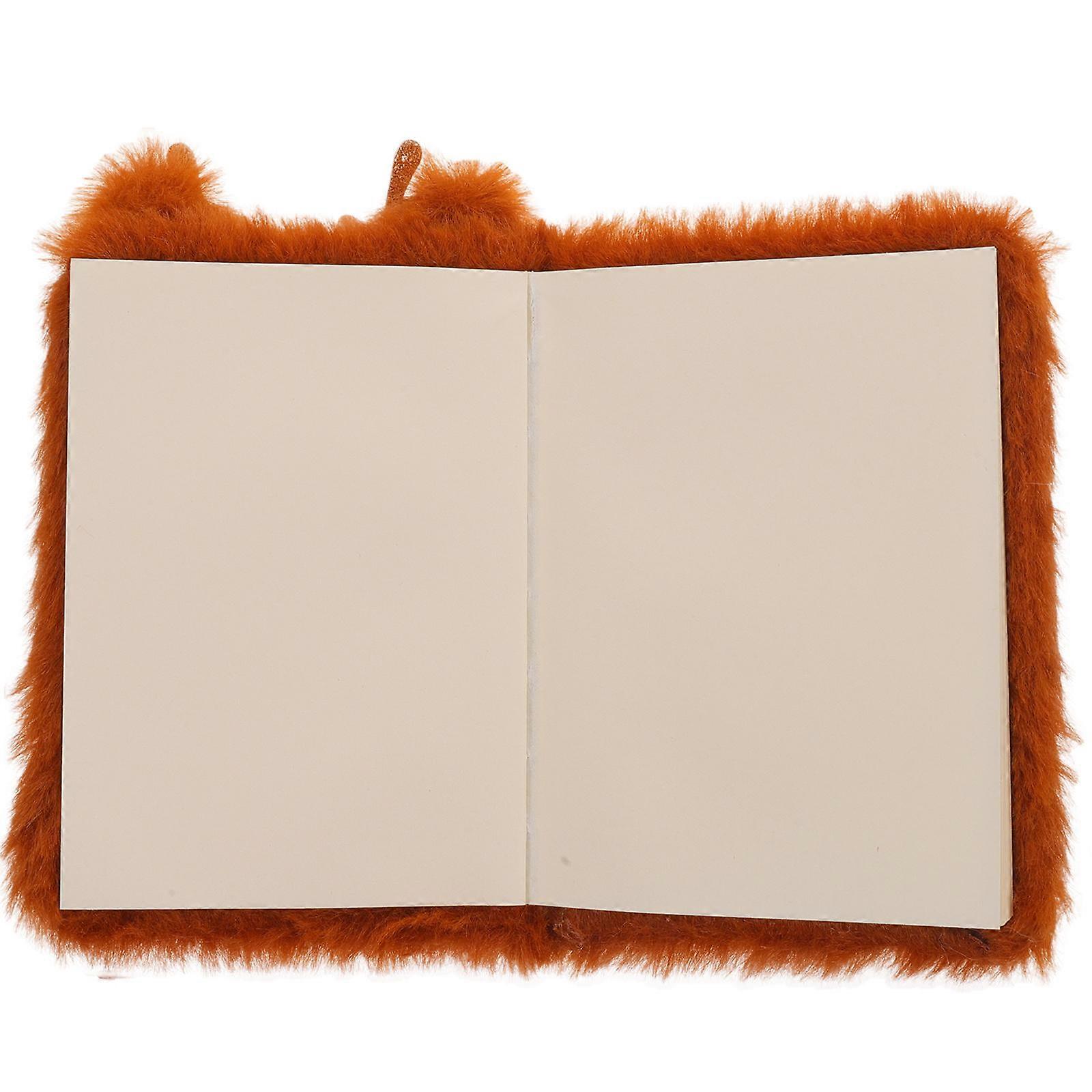 Cartoon Plush Deer Notebook Brown for Writing School Note Book