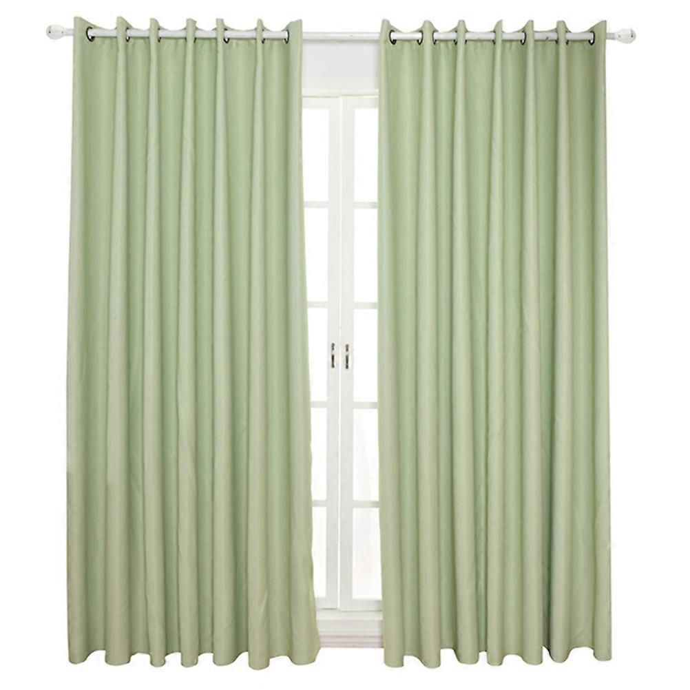 Blackout Curtain Window Drapes for Light Green Fabric