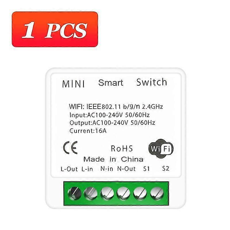 Aubess Mini Wifi Smart Switch 16a For 2-way Control Timer Wireless Switch Smart Home