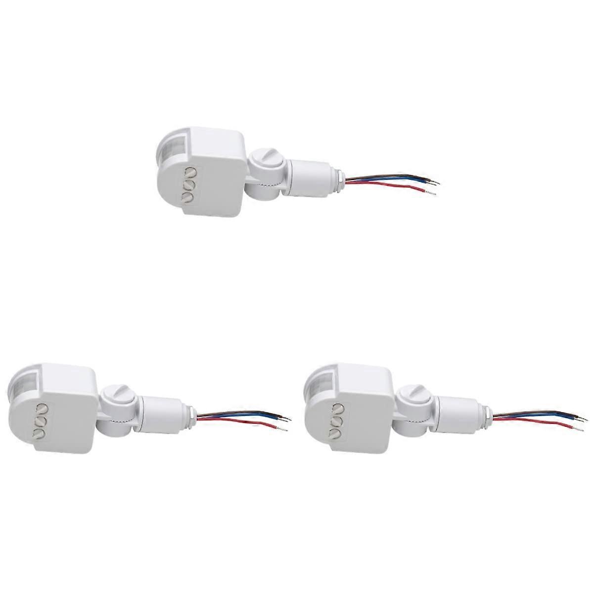 Pack of 3 12V PIR Motion Sensor Light Controllers with Smart Detection and Auto Timer Shutoff