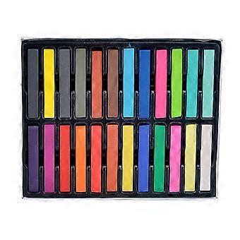 Haarkreide-Set, 24 Farben, auswaschbare, weiche Pastellkreide für temporäre Haarstylings und Bastelarbeiten